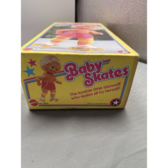 RARE 1982 Mattel Baby Skates 15" Wind Up No. 5912. NEW NRFB MINT! S1 - Picture 10 of 10